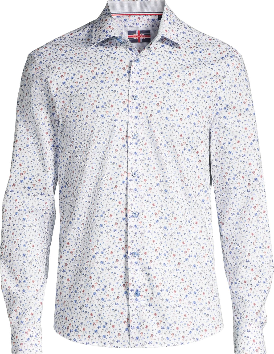 Soul L/S Cotton Stretch Sport Shirt - 261708, Color: Multi, Size: Small