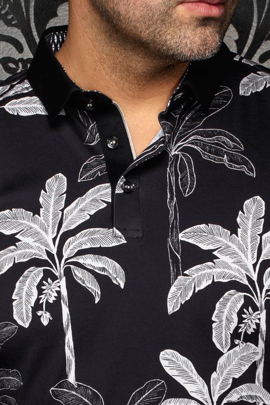 Au Noir S/S Knit Polo - Tidepool