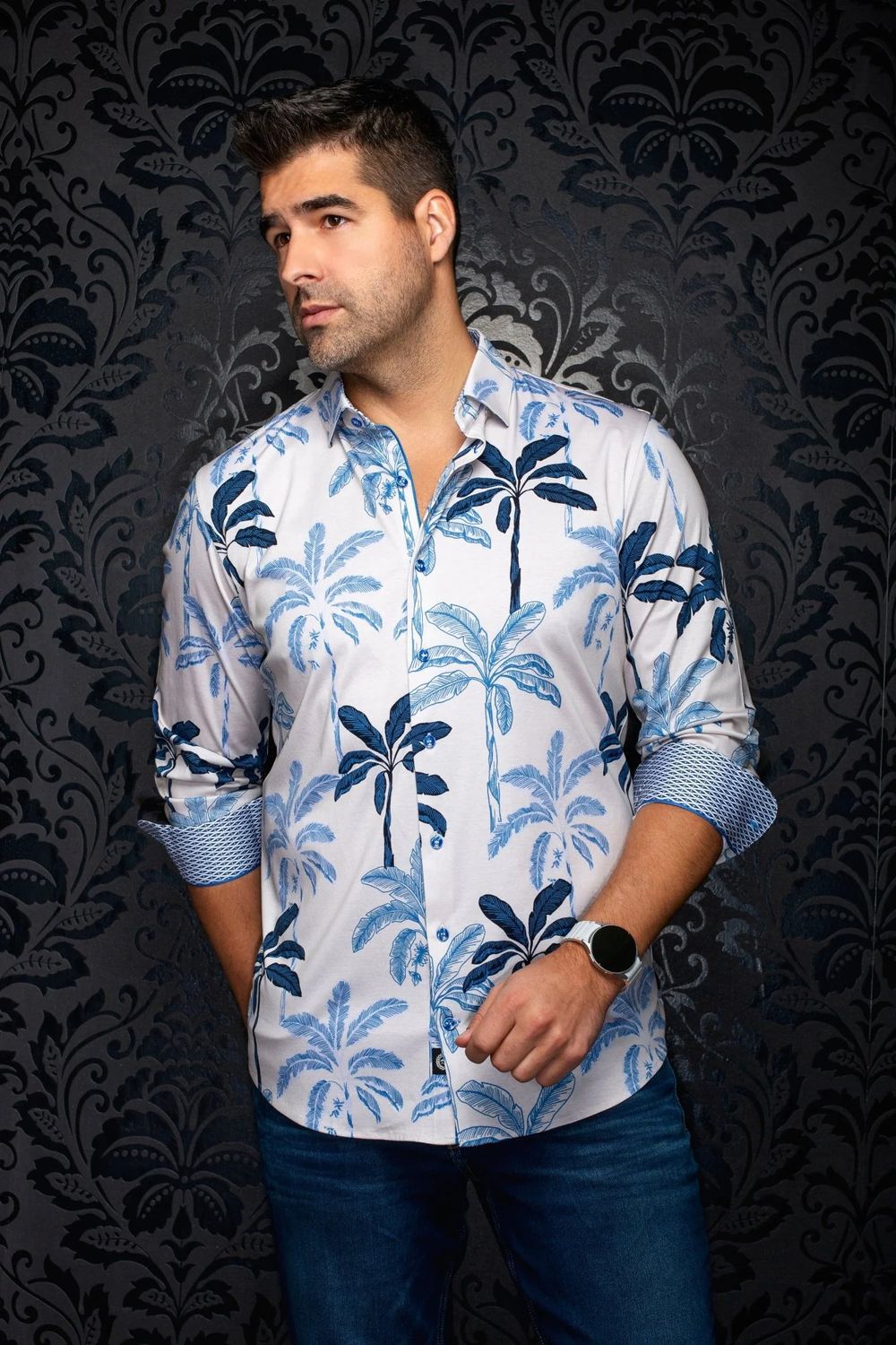 Au Noir L/S 360 Stretch Sport Shirt - Palmwave