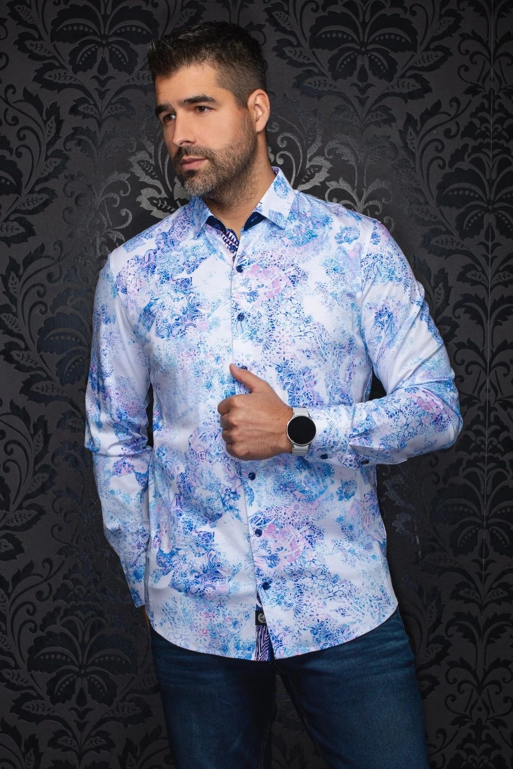 Au Noir L/S 360 Stretch Sport Shirt - Wisteria