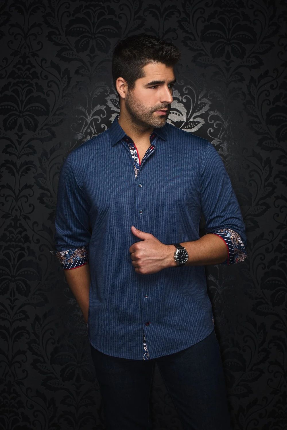 Au Noir L/S Cotton Stretch Shirt - Bernardo