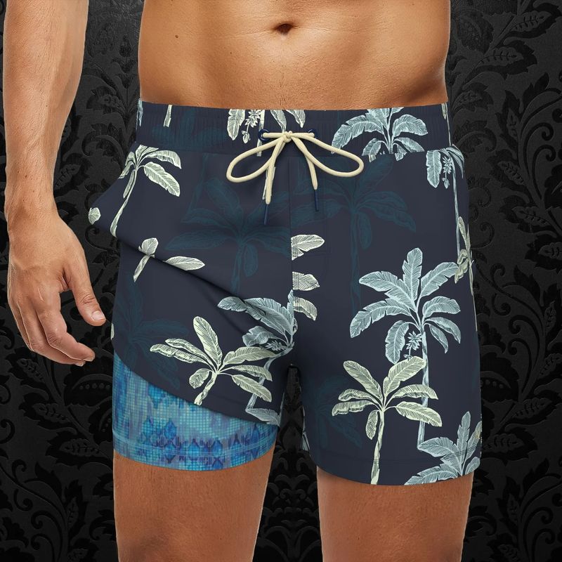 Au Noir Swim Trunks w/ Lining - Lobue