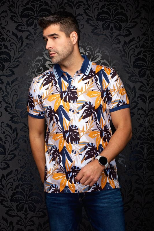 Au Noir S/S Stretch Polo - Rainbloom
