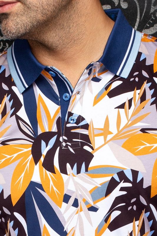 Au Noir S/S Stretch Polo - Rainbloom