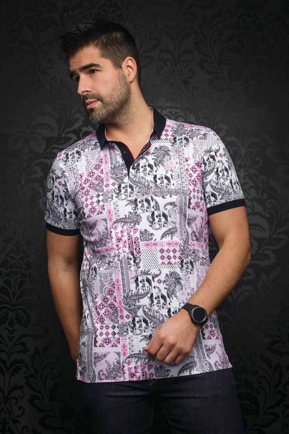 Au Noir 360 Stretch Knit Polo - Aurelio