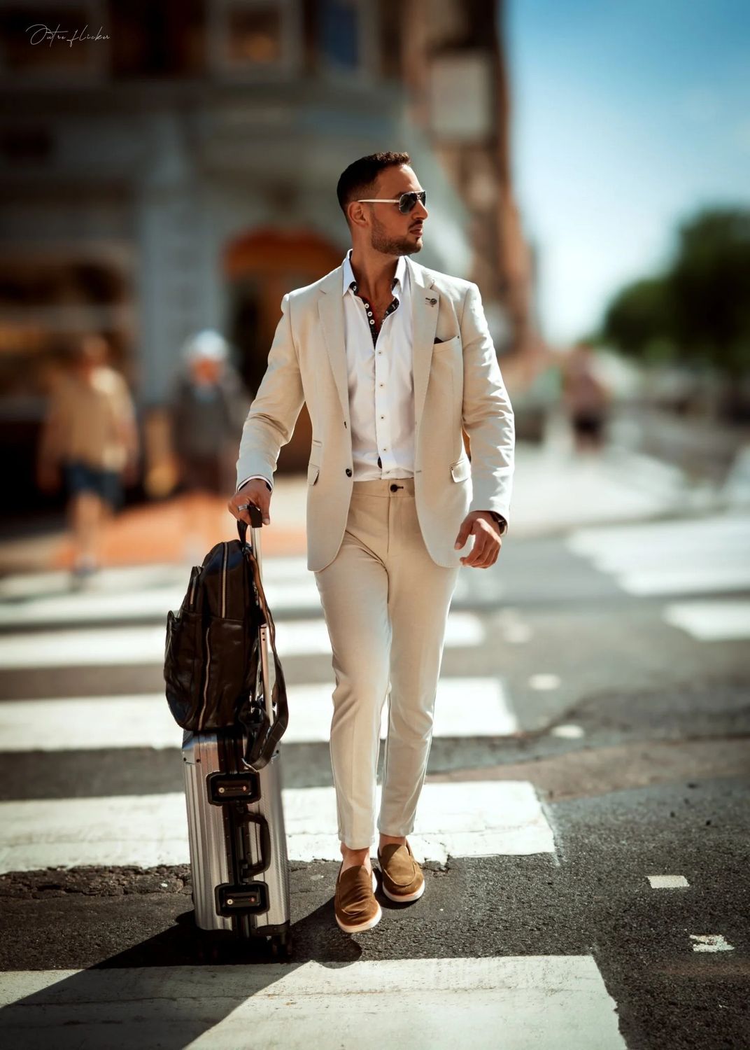 Au Noir Stretch Blazer - Giacomo