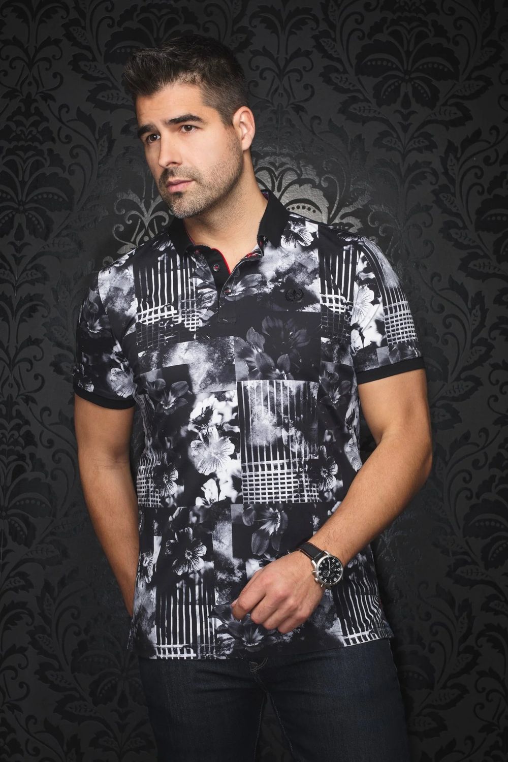 Au Noir Stretch Knit Polo - Brandt