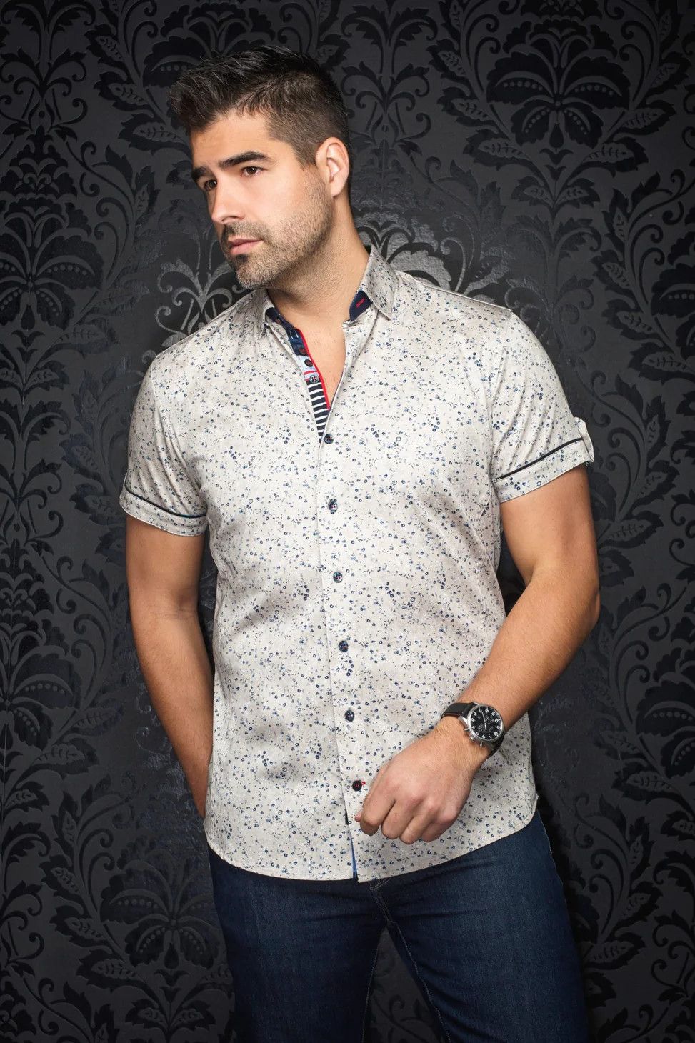 Au Noir Stretch Knit Polo - Alfieri