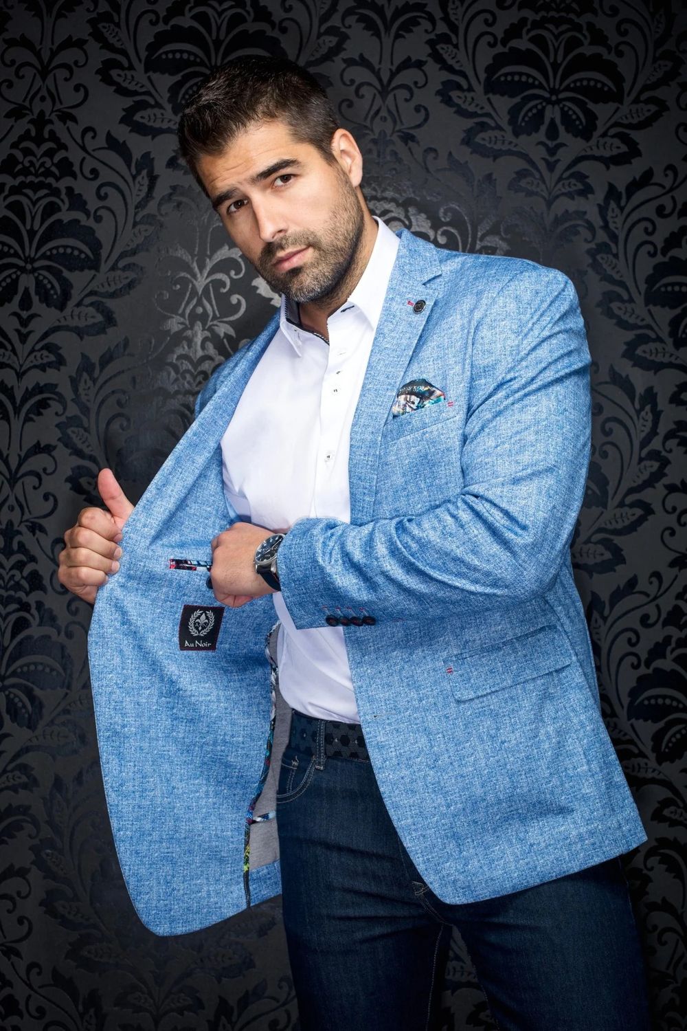Au Noir Stretch Blazer Reynolds
