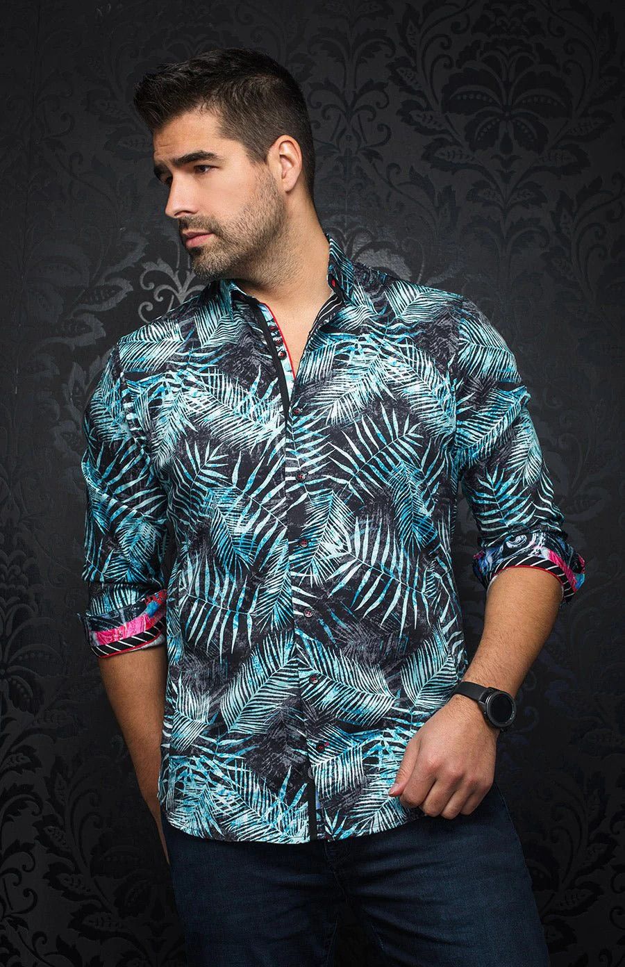 Au Noir L/S Stretch Sport Shirt - Areca