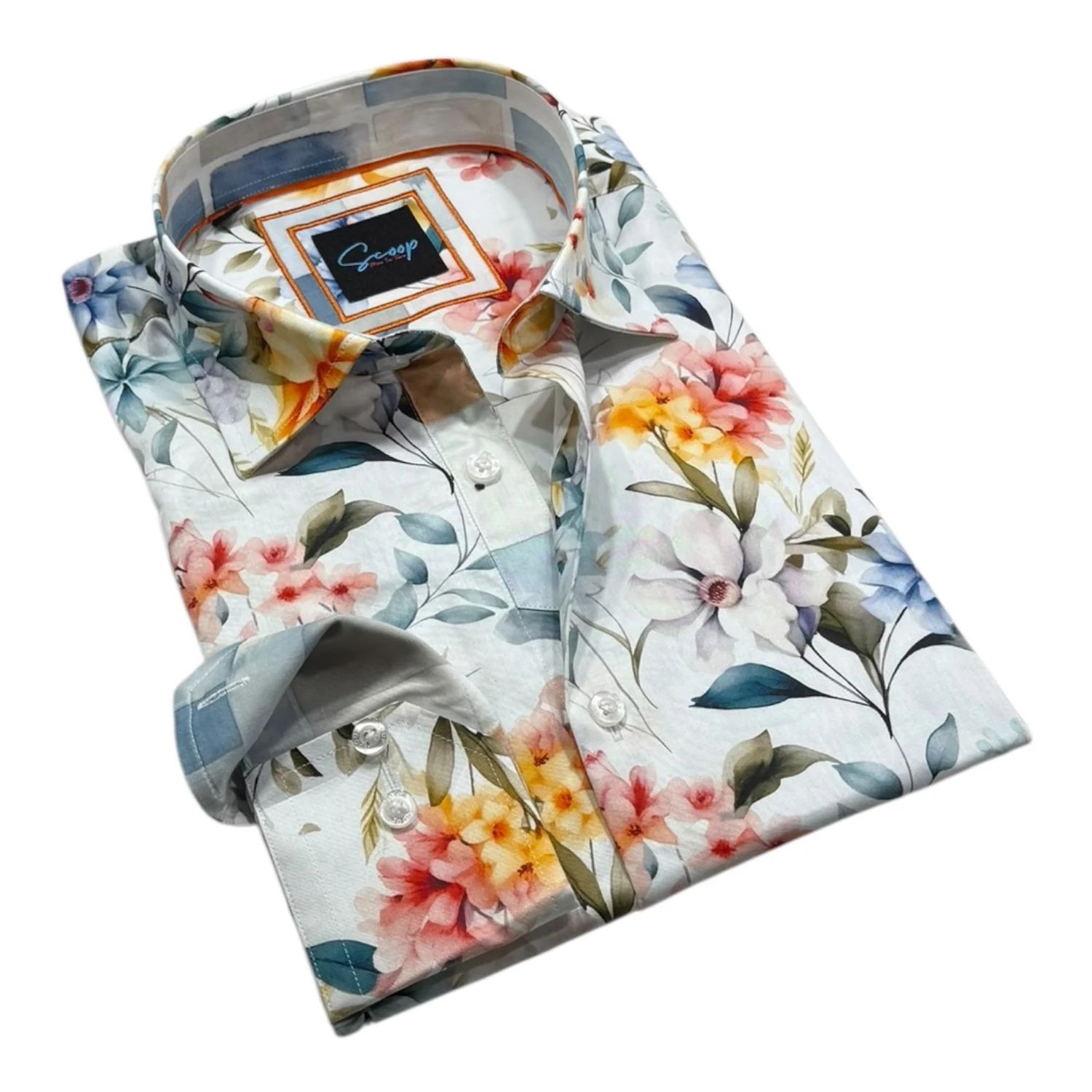 Scoop L/S Cotton Sport Shirt - Florian