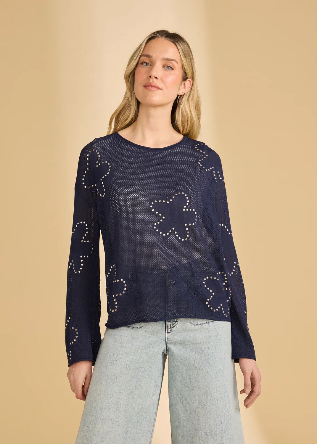 FDJ Fine Gauge Embellished Sweater 1060328