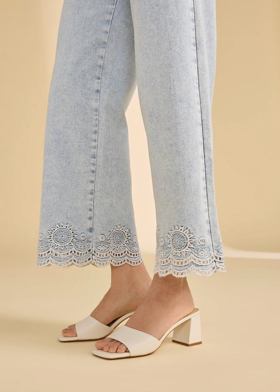 FDJ Pull-On Wide Ankle Denim - 2125669