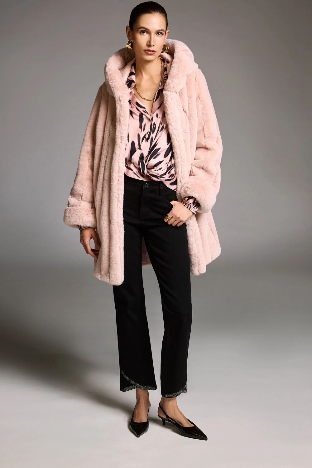 Ribkoff Faux Fur Reversible Coat 253926
