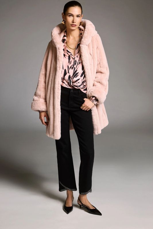 Ribkoff Faux Fur Reversible Coat 253926