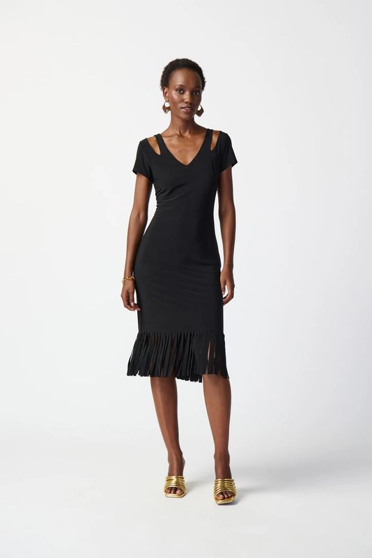 Ribkoff Sleevless Dress /w Fringes 241053