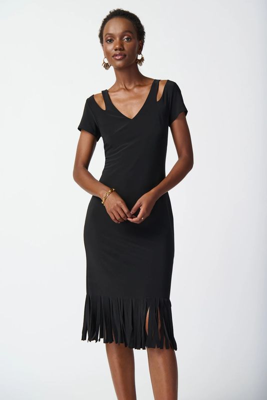 Ribkoff Sleevless Dress /w Fringes 241053