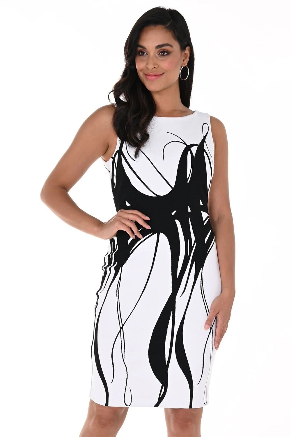 Lyman Abstract Print Dress 246403