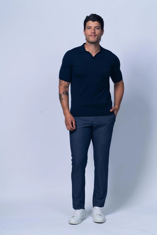 7 Downie St. Johnny Collar Knit Polo