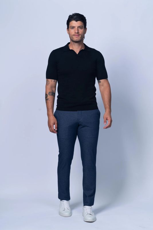 7 Downie St. Johnny Collar Knit Polo