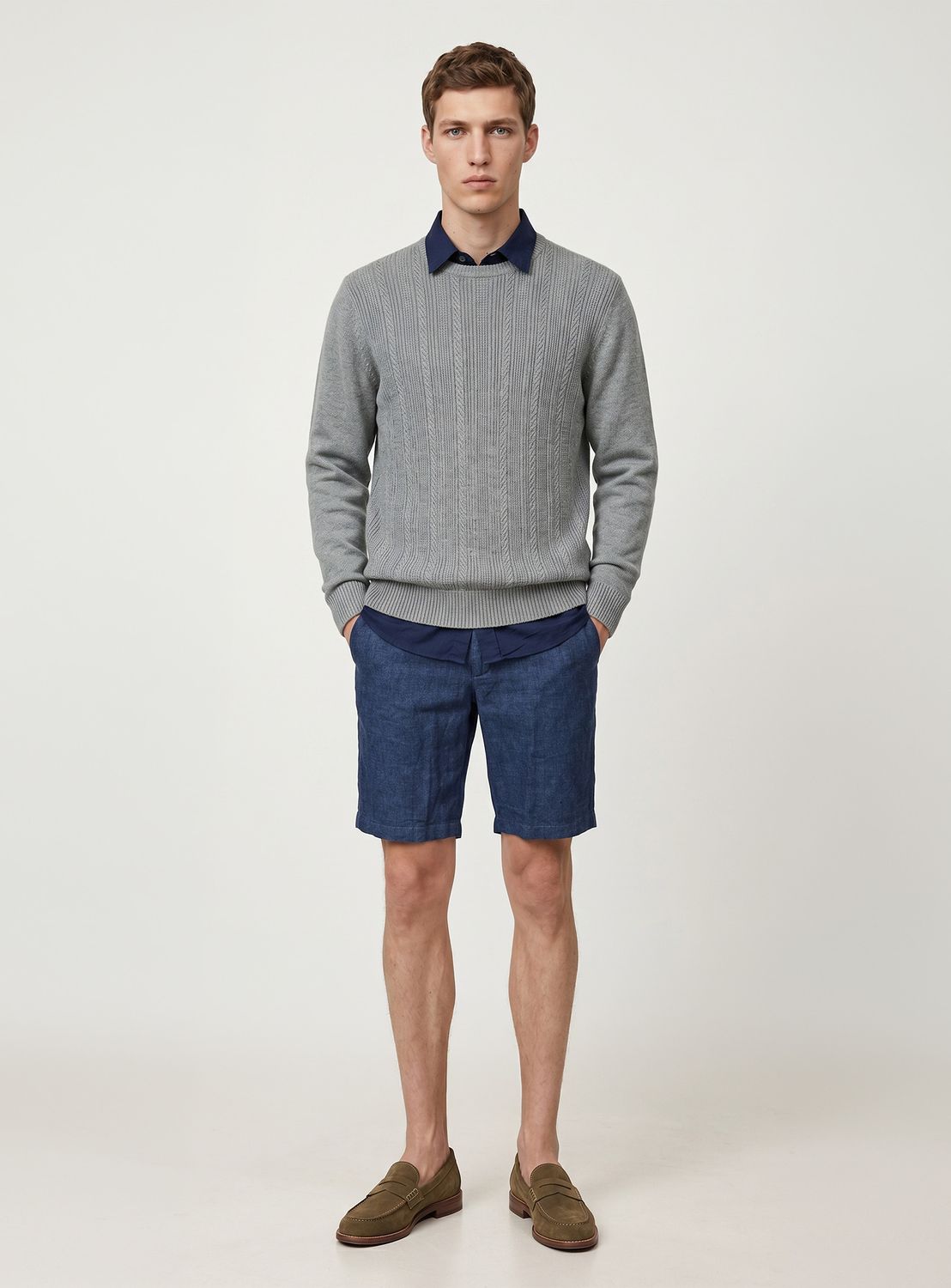 P/Z Linen Chino Shorts 9 Inch Inseam - 7665202