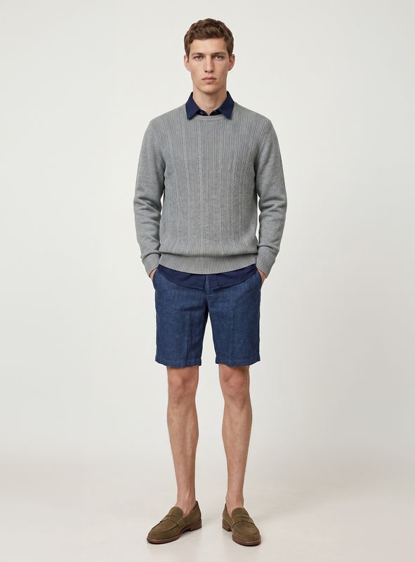 P/Z Linen Chino Shorts 9 Inch Inseam - 7665202