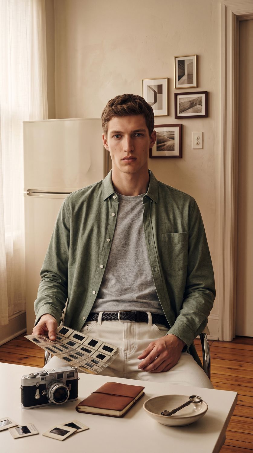 P/Z Cotton Easy Care L/S Sport Shirt - 7664195