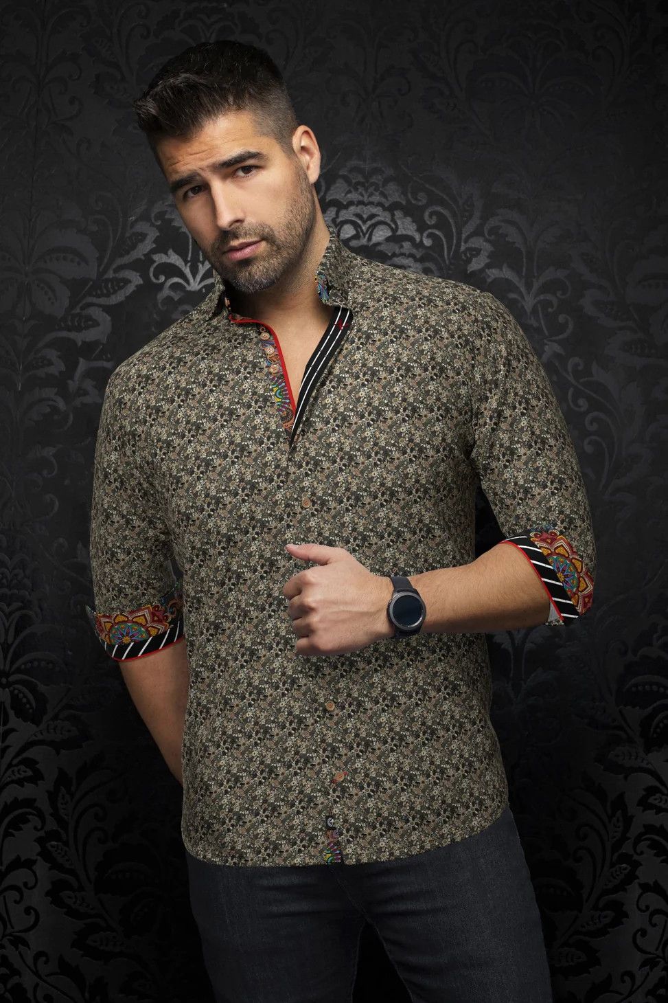Au Noir L/S Cotton Stretch Shirt - Maddox