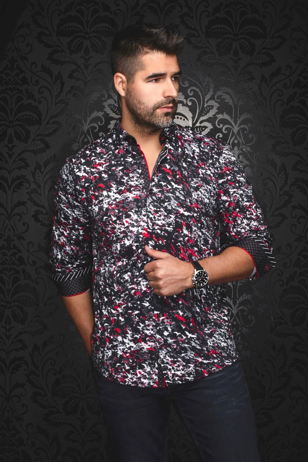 Au Noir L/S Cotton Stretch Shirt - Soran