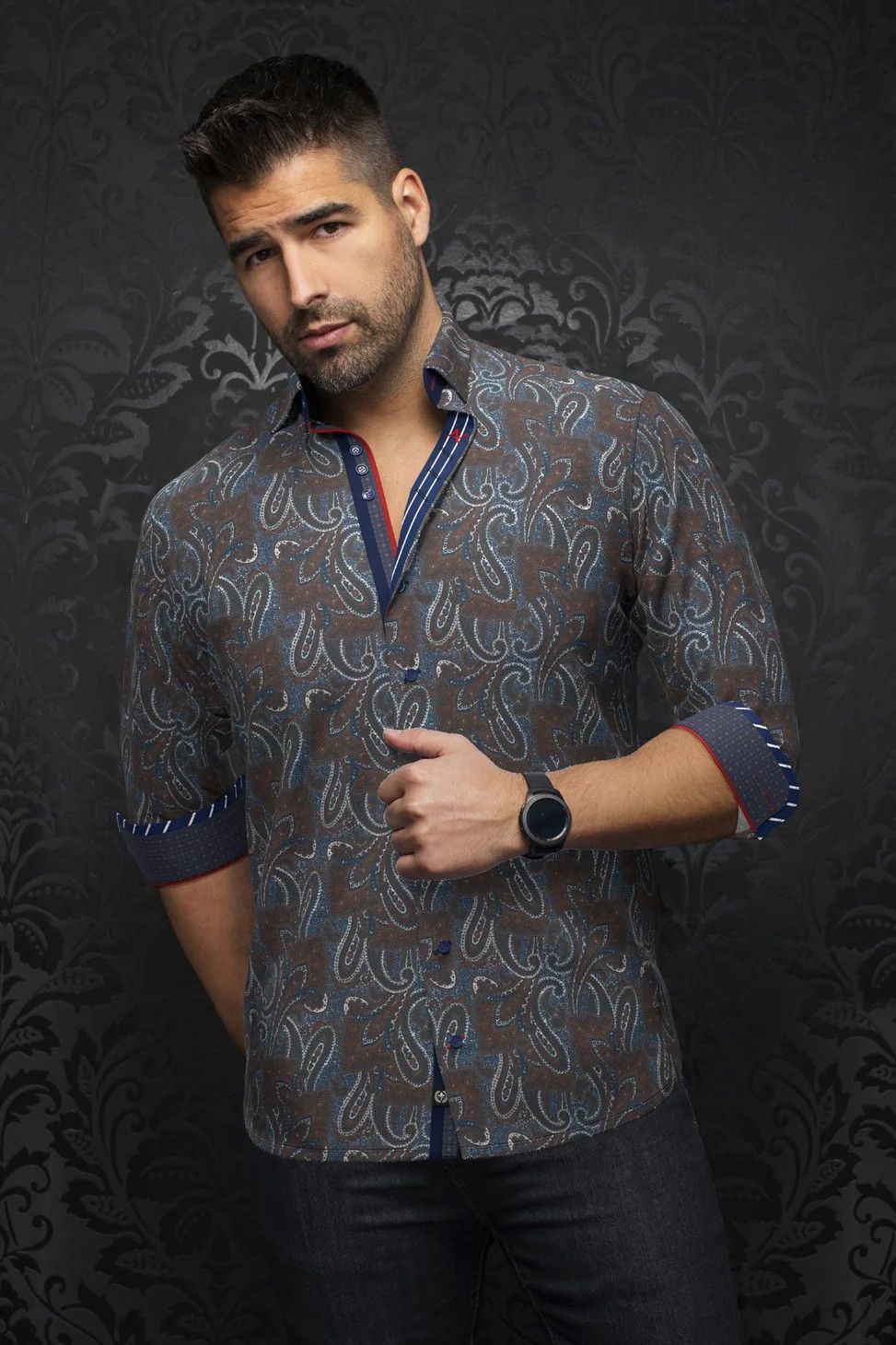 Au Noir L/S Cotton Stretch Shirt - Joliot