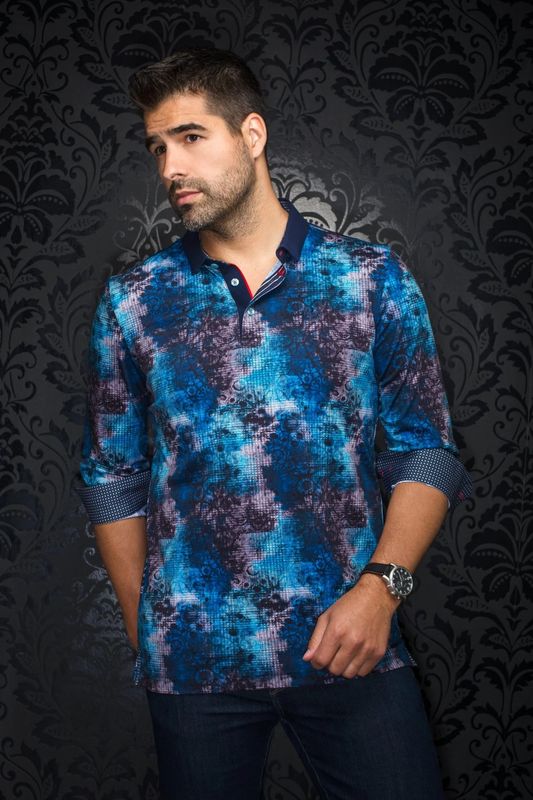 Au Noir L/S Stretch Polo - Nunez