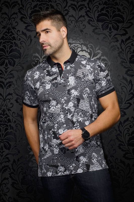 Au Noir S/S Stretch Polo - Katsura