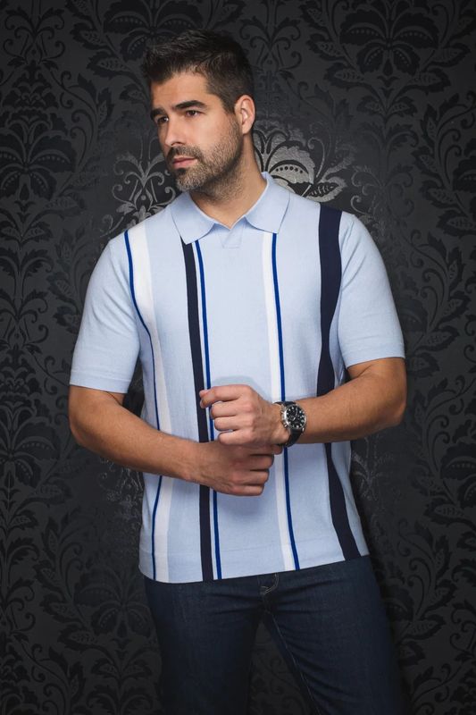 Au Noir S/S Knit Polo - Avery