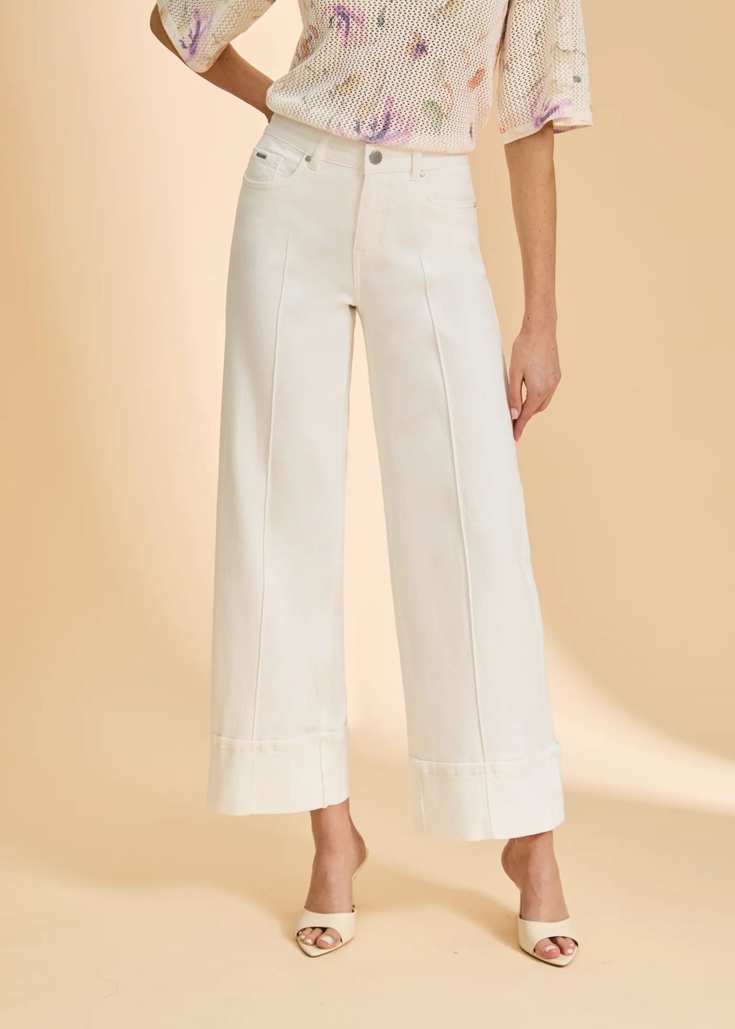 FDJ Olivia Cuffed Wide Leg Denim 2023948
