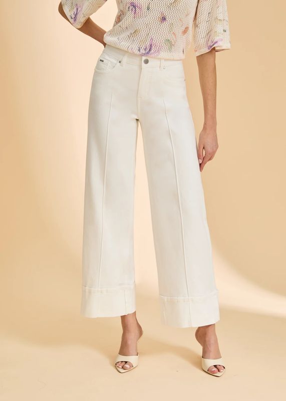 FDJ Olivia Cuffed Wide Leg Denim 2023948
