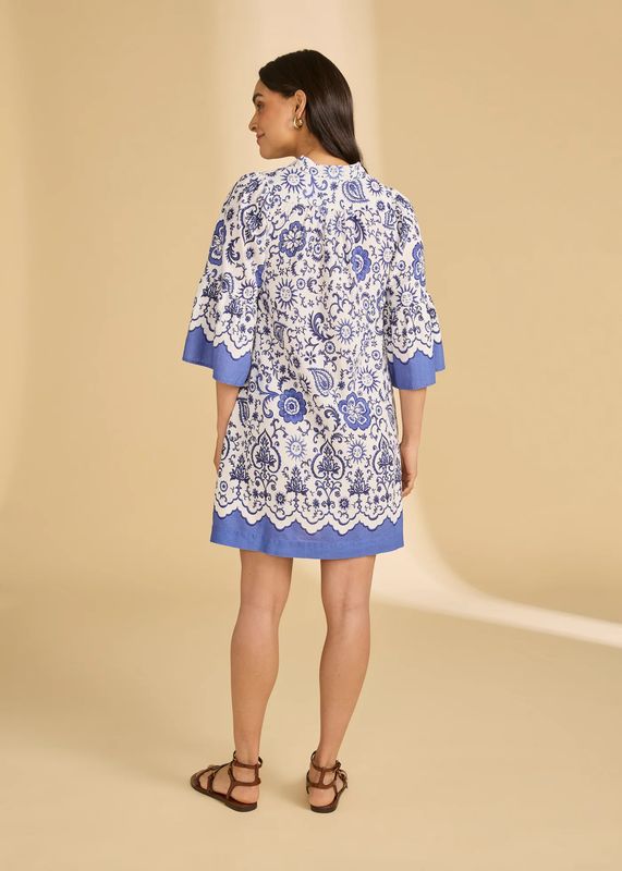 FDJ Bell Sleeve V-Neck Dress - 7787864