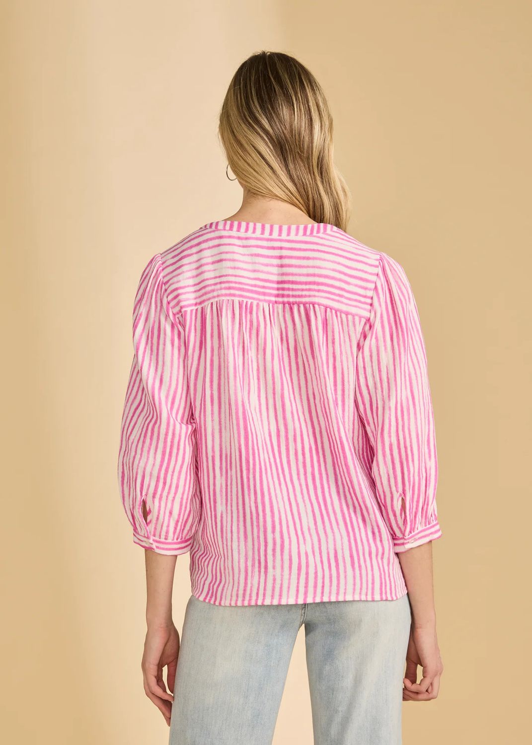 FDJ 3/4 Sleeve Popover Blouse - 7378205