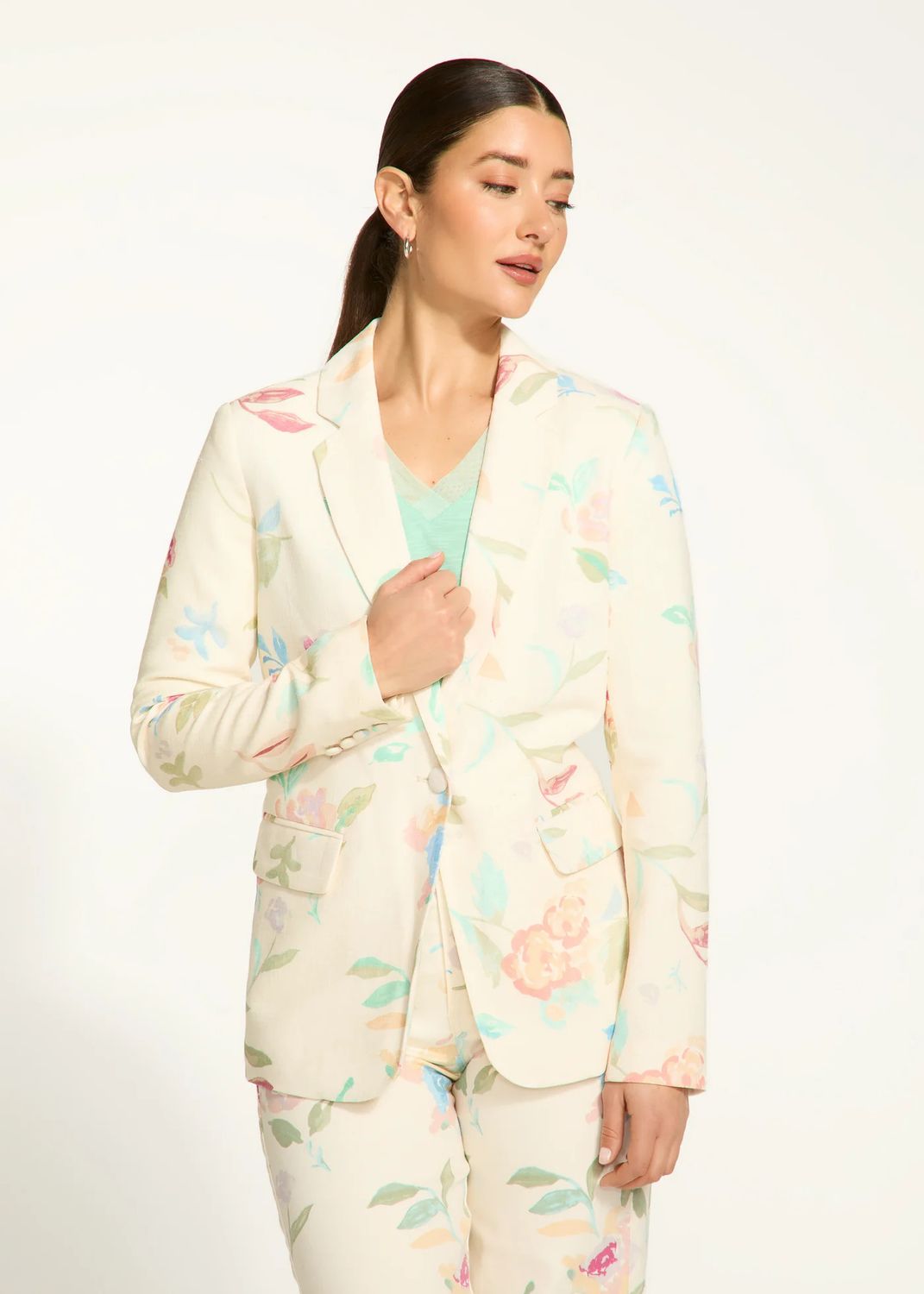 FDJ Textured Printed Blazer - 1624989
