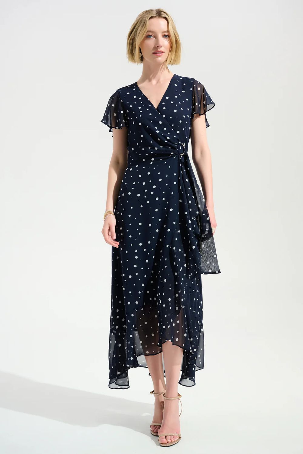Ribkoff Signature Wrap Dress w/ Ruffle 261739