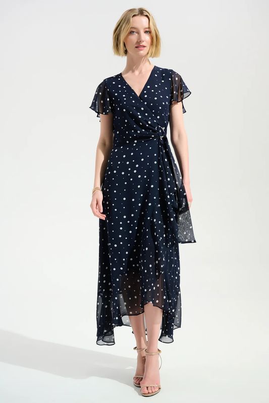 Ribkoff Signature Wrap Dress w/ Ruffle 261739