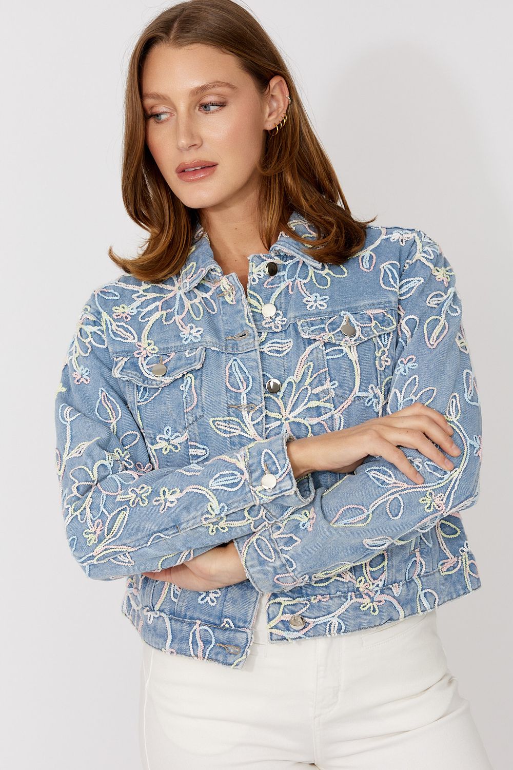 Lyman Embroidered Denim Jacket 266591
