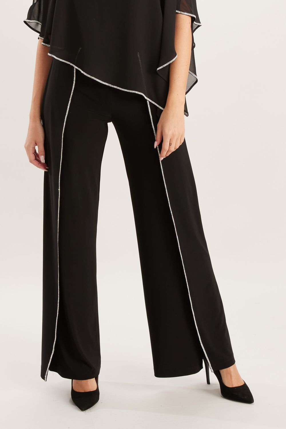 Lyman Embellished Wide-leg Pants 218004