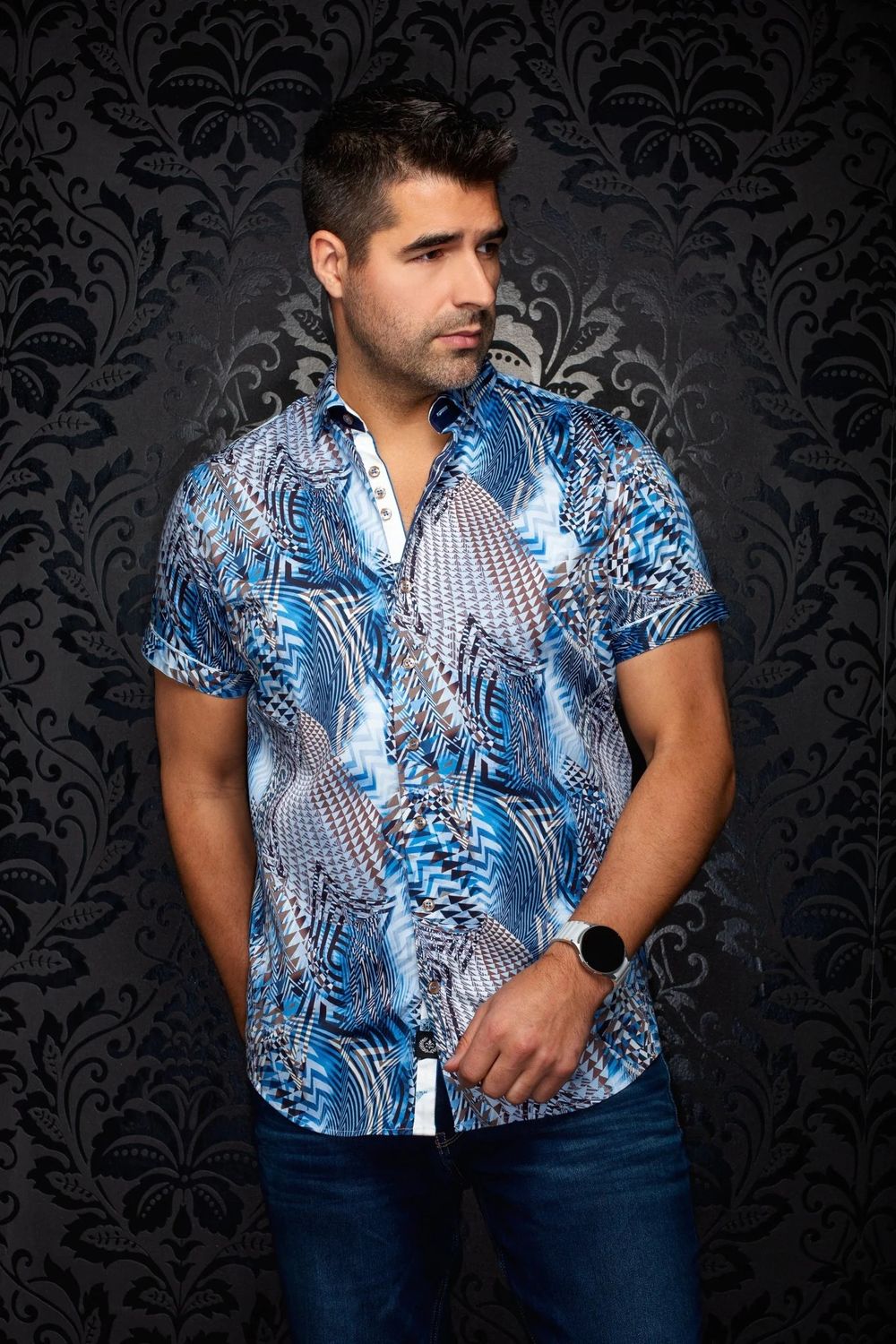 Au Noir S/S Cotton Sport Shirt - Badesi