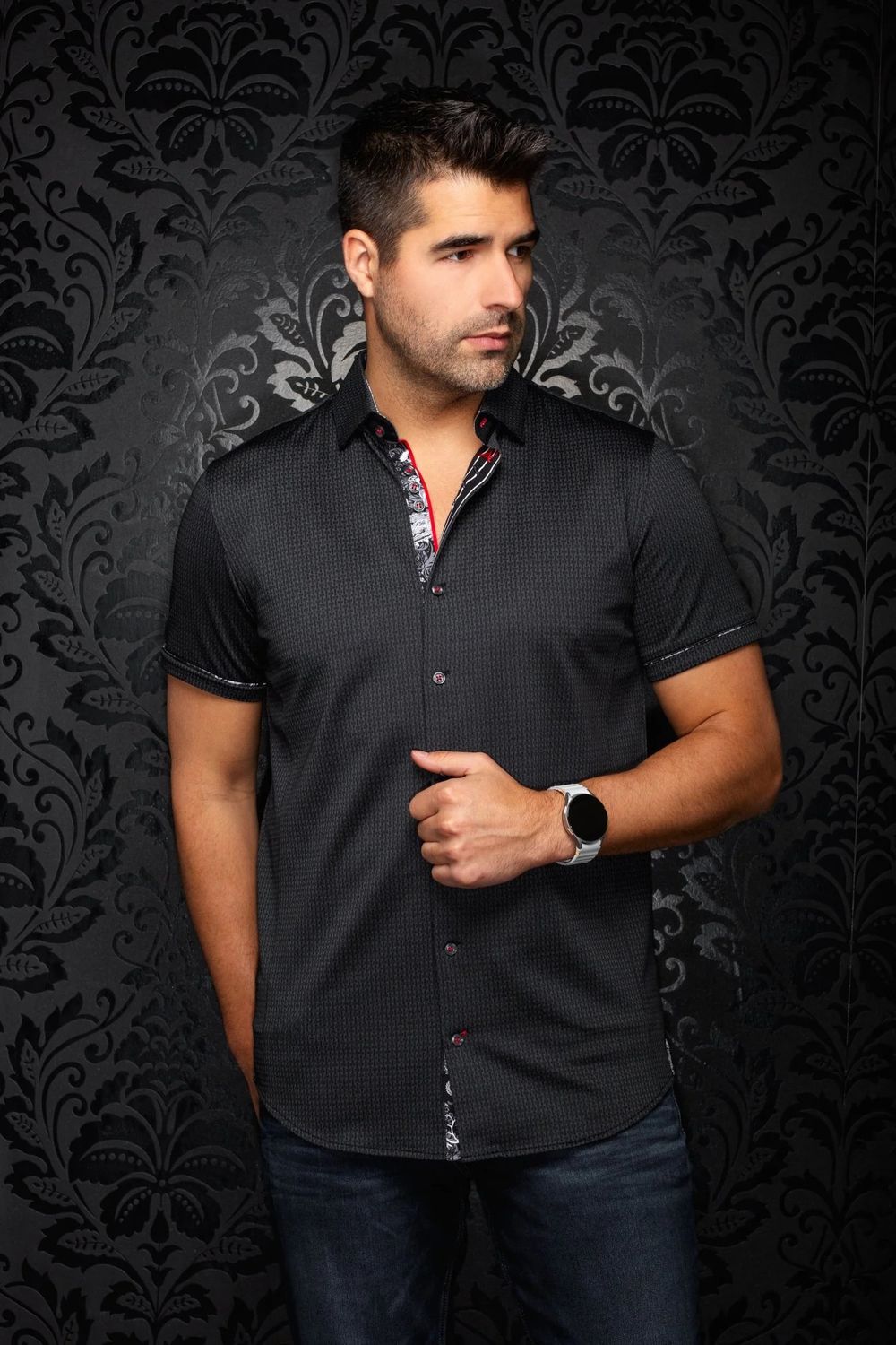Au Noir S/S Cotton Stretch Sport Shirt - Sonoran