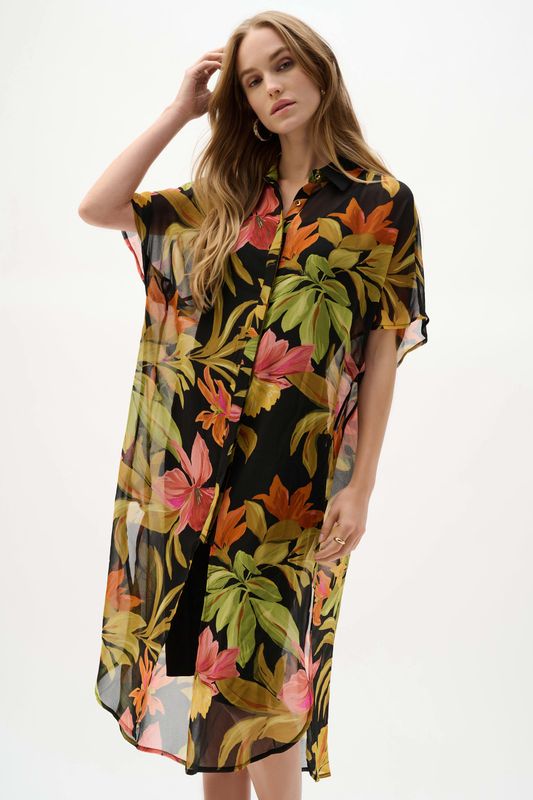 Ribkoff Tropical Print Straight Blouse - 262949