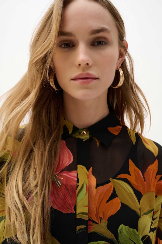 Ribkoff Tropical Print Straight Blouse - 262949