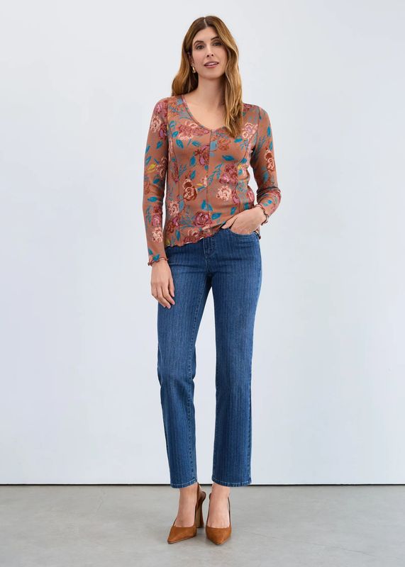 FDJ - Olivia Pinstripe Straight Ankle Denim 2507779