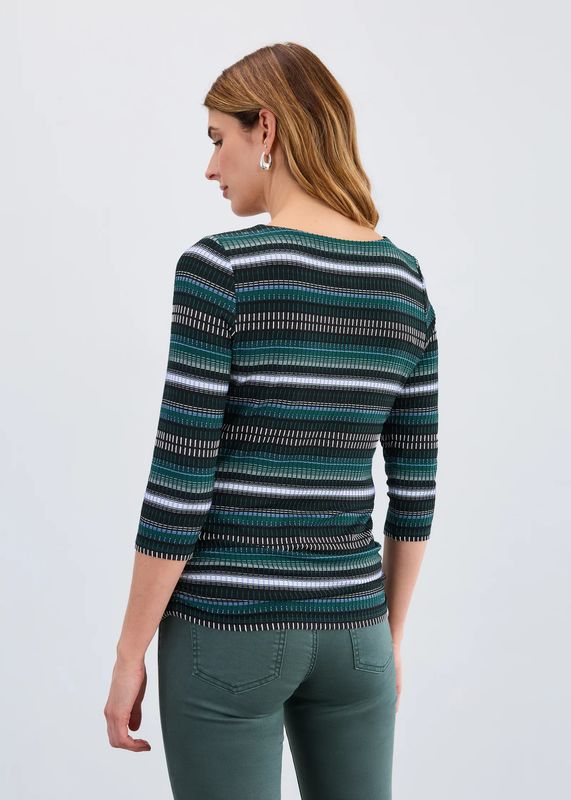 FDJ 3/4 Sleeve Ruched Side Top 3245109