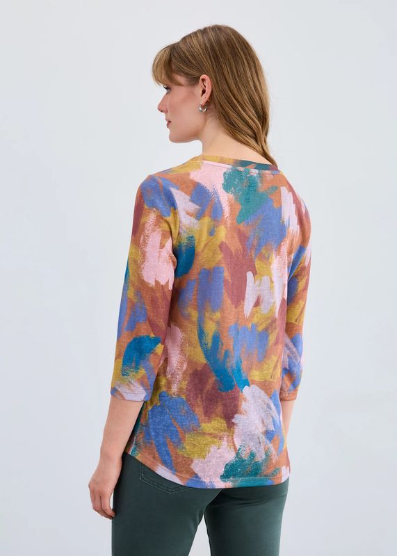 FDJ 3/4 Sleeve Scoop-Neck Top 3263451