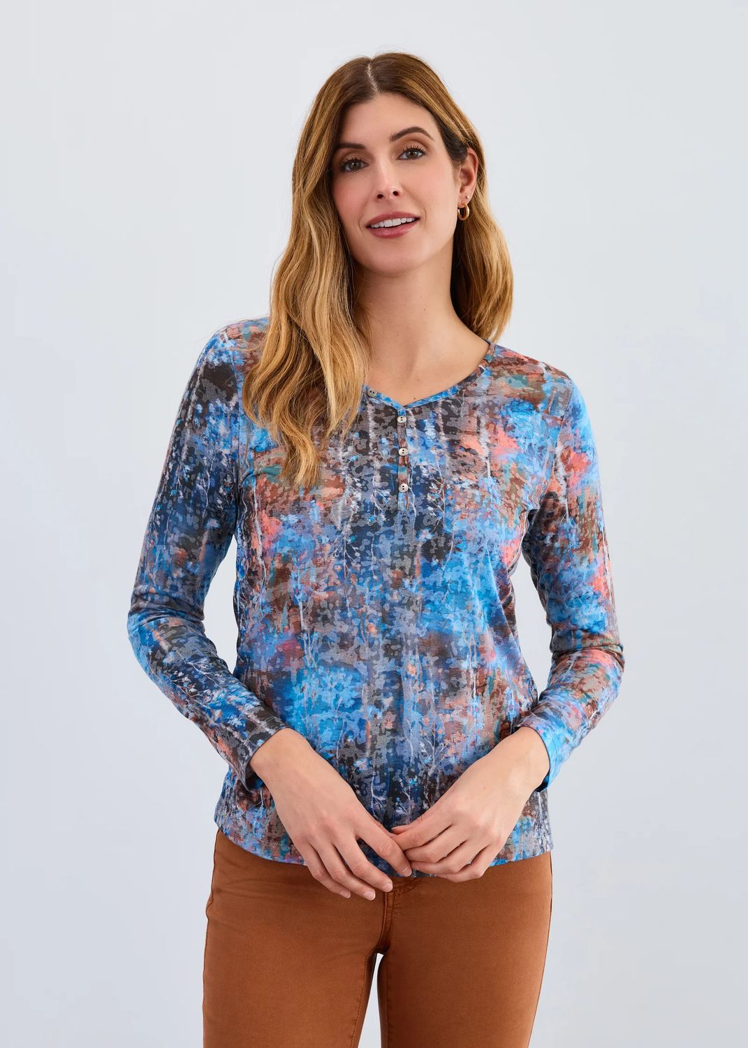 FDJ Long Sleeve V-Neck Top - 3390844